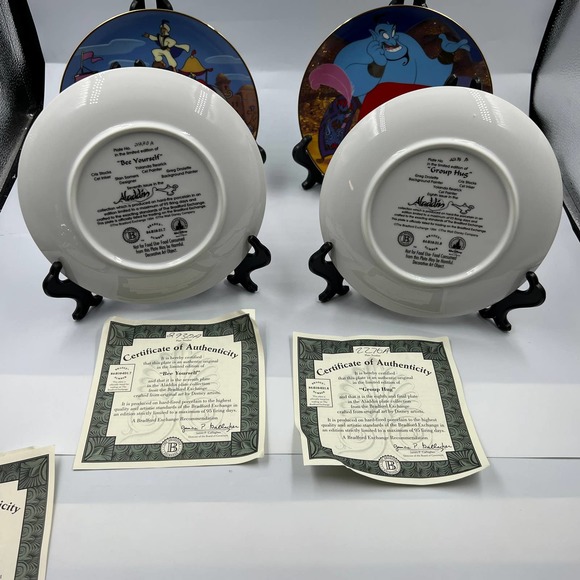 Bradford Exchange Disney Aladdin Collector Plates 5 6 7 8 Jasmine Genie Vintage - Picture 5 of 9